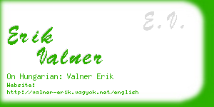 erik valner business card